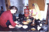 Amrita rolling chapatis with our teachers mother during our cookery lesson, Udaipur.