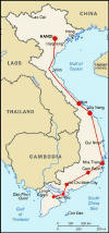 Vietnam Route Map